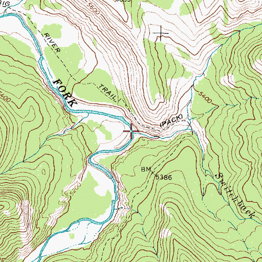 Topographic Map of Switchback Creek, MT