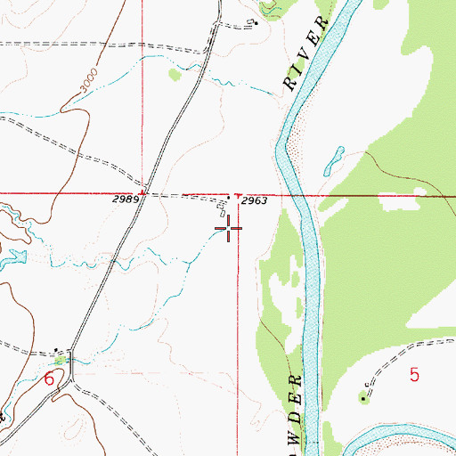 Topographic Map of T A Creek, MT