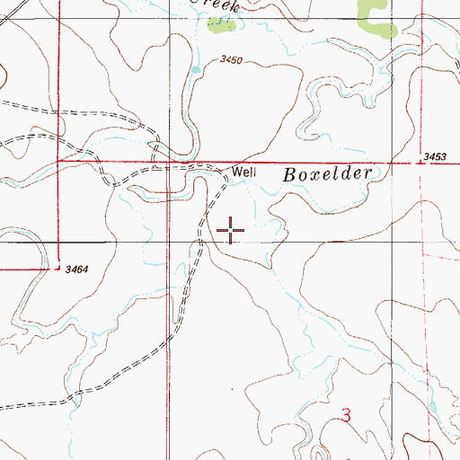 Topographic Map of T L Creek, MT