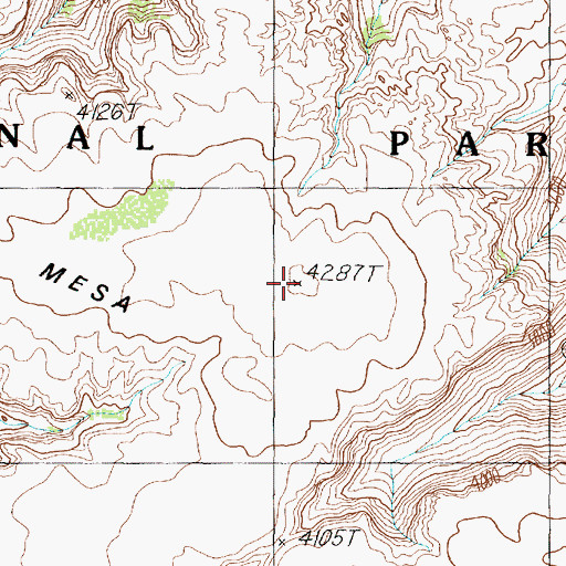 Topographic Map of Matkatamiba Mesa, AZ