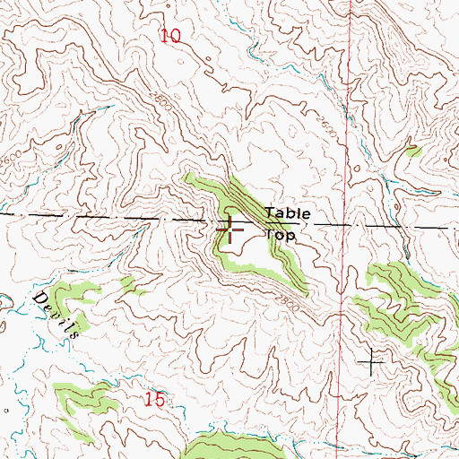 Topographic Map of Table Top, MT
