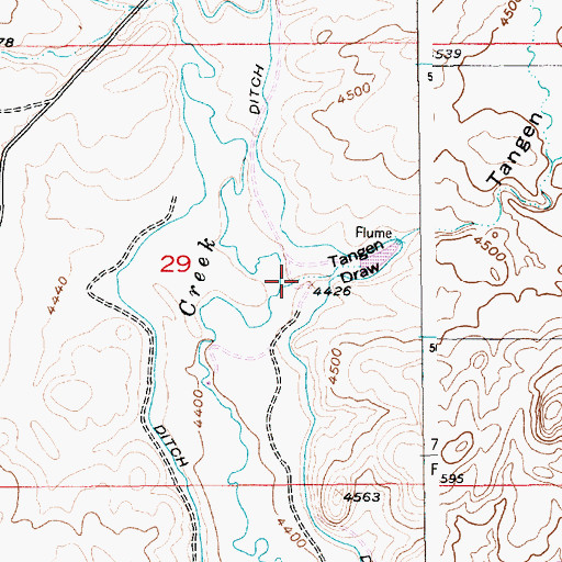 Topographic Map of Tangen Draw, MT