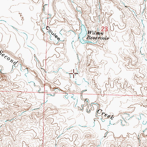 Topographic Map of Tank Coulee, MT