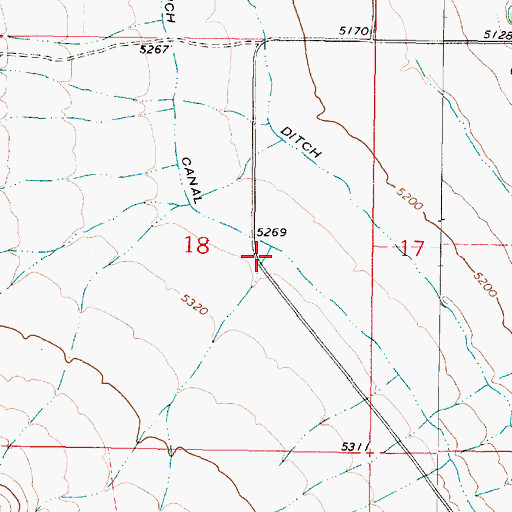 Topographic Map of Taylor Canyon, MT