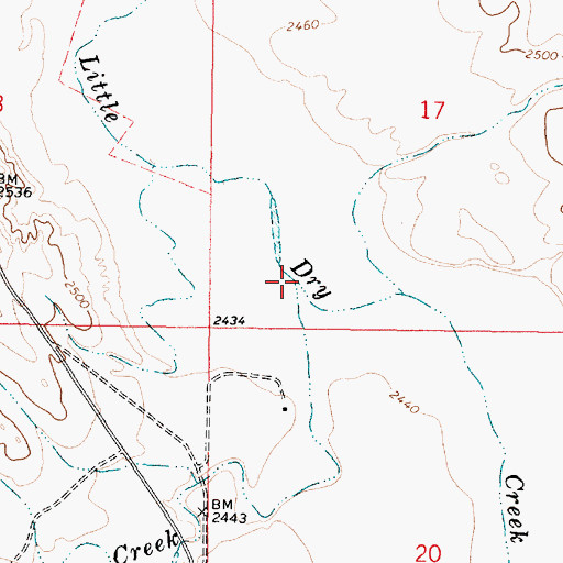 Topographic Map of Taylor Creek, MT