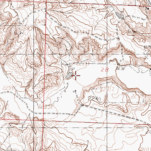 Topographic Map of Taylor's Ranch, MT