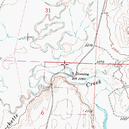 Topographic Map of Telegraph Creek, MT