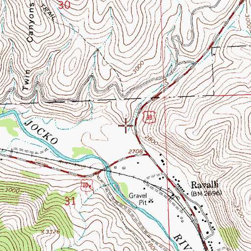Topographic Map of Telephone Draw, MT