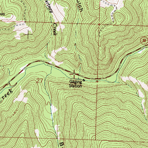 Topographic Map of Tenderfoot Gulch, MT
