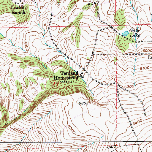 Topographic Map of Tenland Homestead, MT
