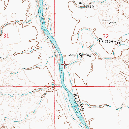 Topographic Map of Tenmile Creek, MT
