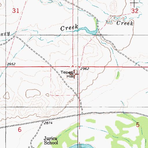 Topographic Map of Tepee Hill, MT