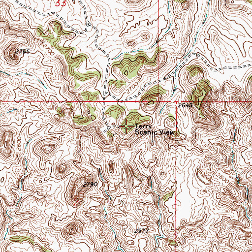 Topographic Map of Terry Scenic View, MT