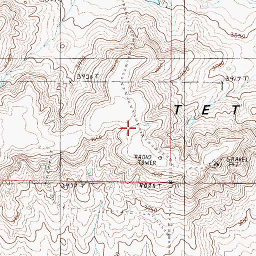 Topographic Map of Teton Ridge, MT