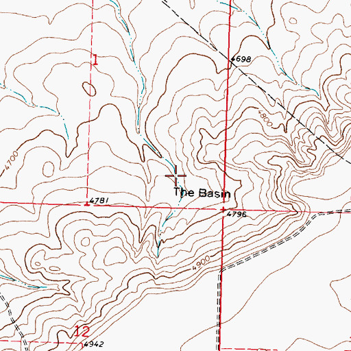 Topographic Map of The Basin, MT