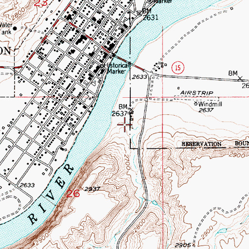 Topographic Map of The Canyon, MT