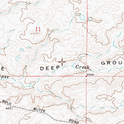 Topographic Map of The Deep Ground, MT