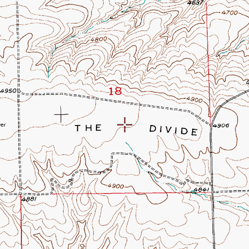 Topographic Map of The Divide, MT