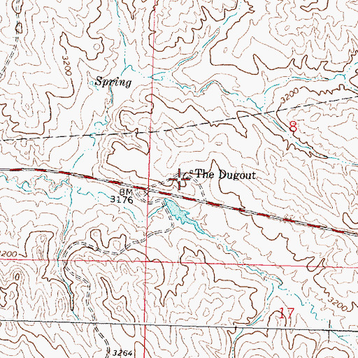 Topographic Map of The Dugout, MT