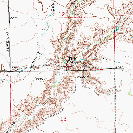 Topographic Map of The Forks, MT