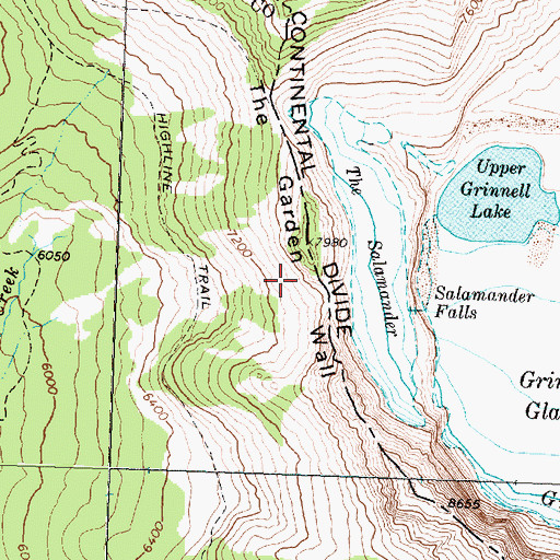 Topographic Map of The Garden Wall, MT