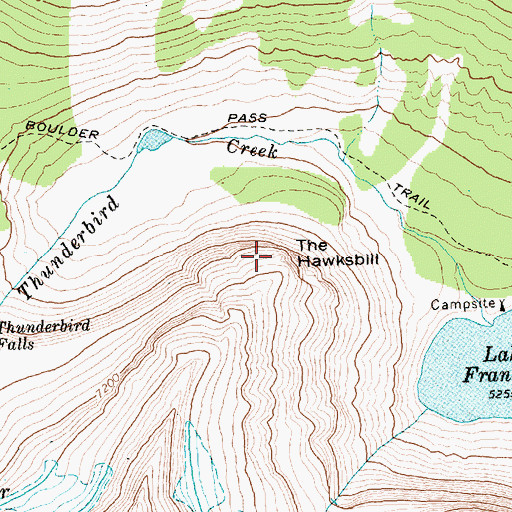 Topographic Map of The Hawksbill, MT