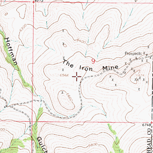 Topographic Map of The Iron Mine, MT