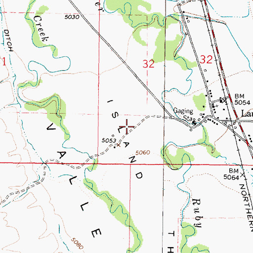 Topographic Map of The Island, MT