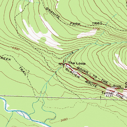 Topographic Map of The Loop, MT