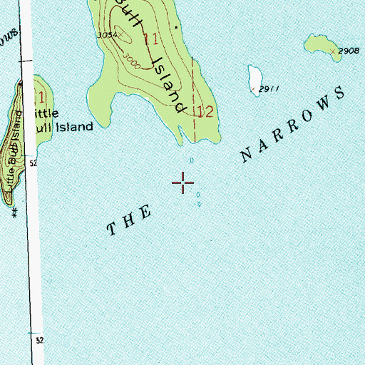 Topographic Map of The Narrows, MT