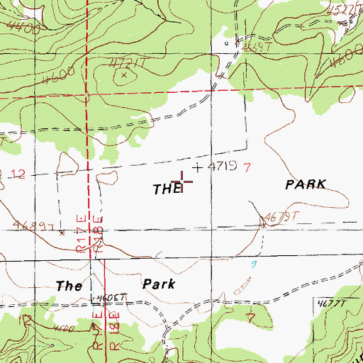 Topographic Map of The Park, MT