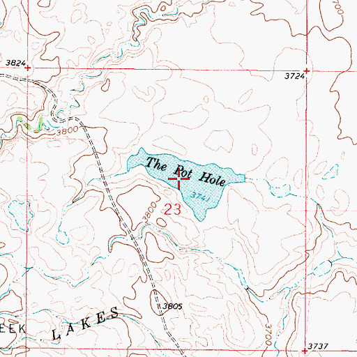 Topographic Map of The Pot Hole, MT