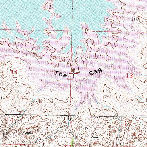 Topographic Map of The Sag, MT