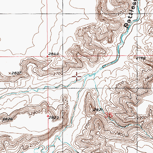 Topographic Map of The Sag, MT
