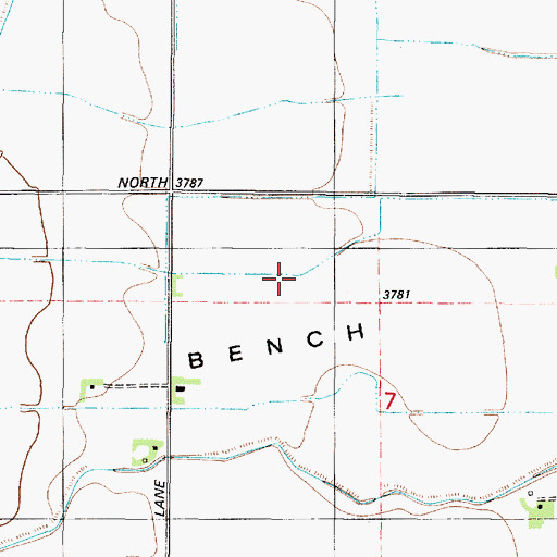 Topographic Map of Third Bench, MT