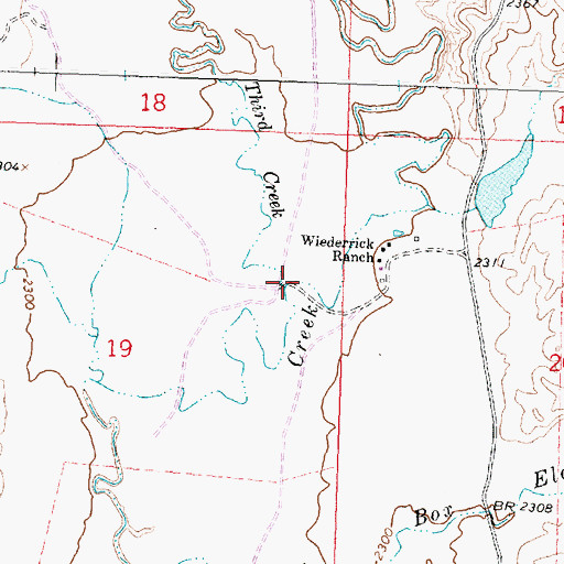 Topographic Map of Third Creek, MT