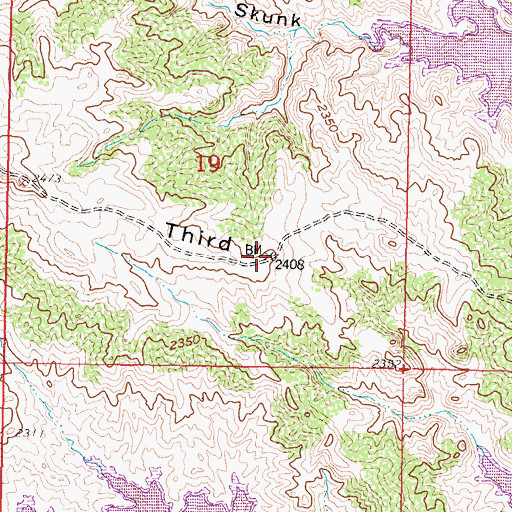 Topographic Map of Third Ridge, MT
