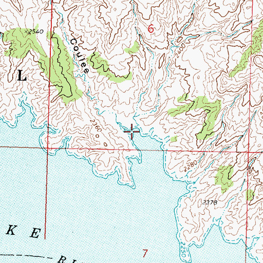 Topographic Map of Thoit Coulee, MT