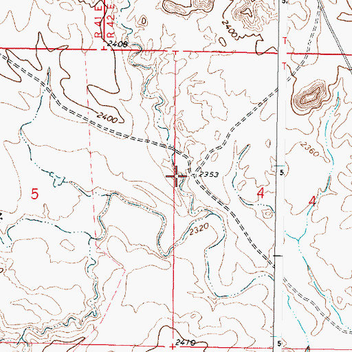 Topographic Map of Thompson Coulee, MT