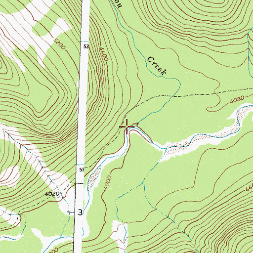 Topographic Map of Thompson Creek, MT