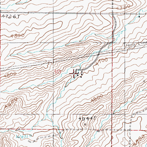 Topographic Map of Thompson Ranch, MT