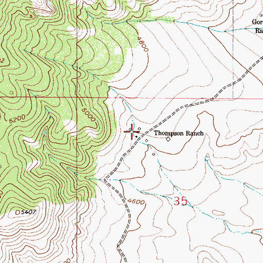 Topographic Map of Thompson Ranch, MT