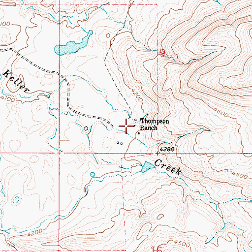 Topographic Map of Thompson Ranch, MT
