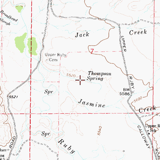 Topographic Map of Thompson Spring, MT