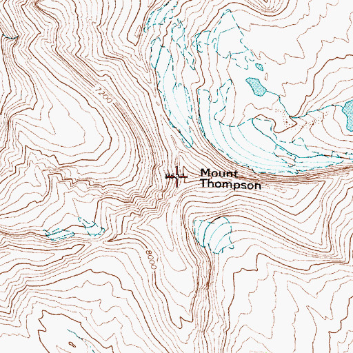 Topographic Map of Mount Thompson, MT