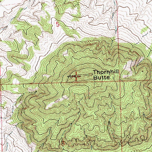 Topographic Map of Thornhill Butte, MT
