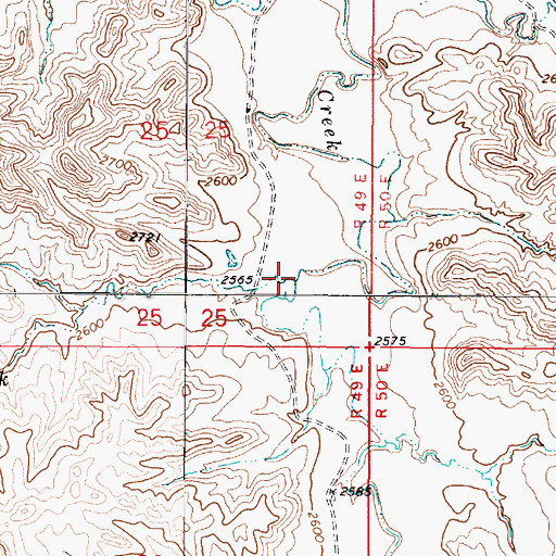 Topographic Map of Threemile Creek, MT