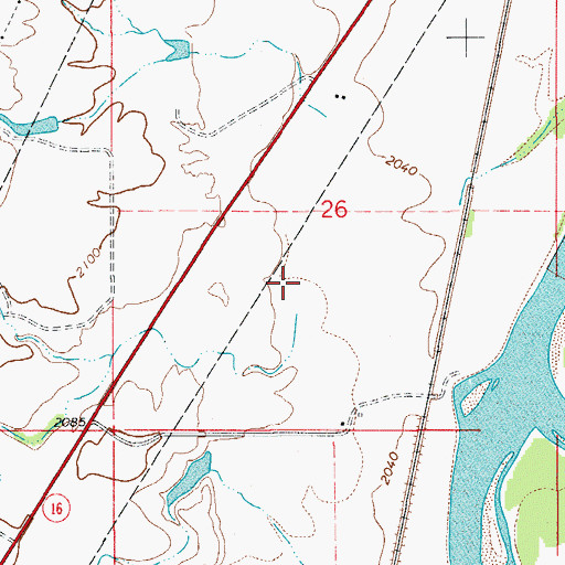 Topographic Map of Threemile School (historical), MT