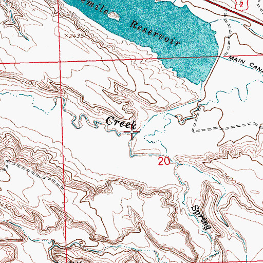 Topographic Map of Threemile Creek, MT