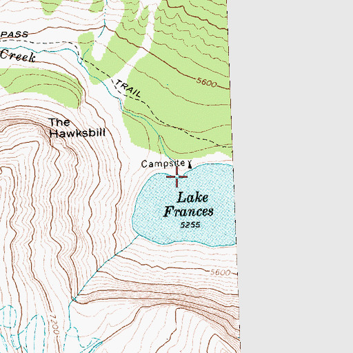 Topographic Map of Thunderbird Creek, MT